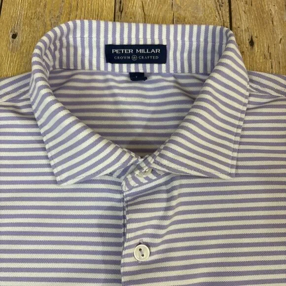 Peter Millar Crown Crafted Golf Polo Shirt Mens Large - Picture 3 of 7